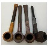 Vintage Wooden Pipe Stand With Tobacco Jar & Pipes
