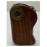 Rare Vintage Wooden Cigarette Lighter Holder And Consealed Ashtray
