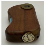 Rare Vintage Wooden Cigarette Lighter Holder And Consealed Ashtray
