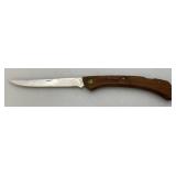 Vintage Chicago Cutlery Boundeary Waters Fillet Knife With Leather Sheath 5"