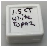 Lab Created 1.5 CT White Topaz (In Protective Case)