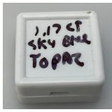 Lab Created 1.7 CT Sky Blue Topaz (In Protective Case)