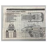 1983 GI Joe Hiss Tank With Decals Like New No Box (Decals Never Aplied)
