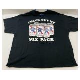 Vintage Pabst Blue Ribbon "Check Out My Six Pack" T-Shirt Size (XXXL)