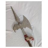 Decorative Halberd with Engraved Blade