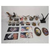 Collection of Eagle Figurines and Decor