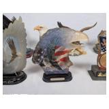 Collection of Eagle Figurines and Decor