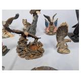 Collection of Eagle Figurines and Decor