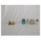 Collection of Glass and Metal Bells with Insulators
