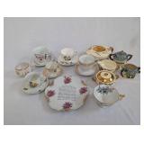 Assorted Vintage Tea Set and Decorative Plate