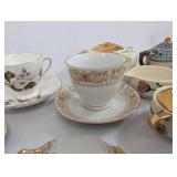 Assorted Vintage Tea Set and Decorative Plate