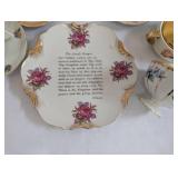 Assorted Vintage Tea Set and Decorative Plate