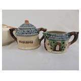 Assorted Vintage Tea Set and Decorative Plate