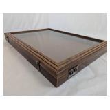 Wooden Display Case with Glass Front