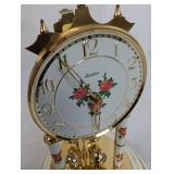 Haller Anniversary Clock with Floral Design