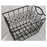 Pair of Black Wire Storage Baskets