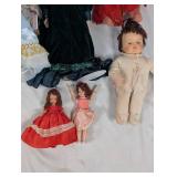Collection of Vintage Porcelain and Cloth Dolls