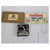 Collection of Board Games: Coloradoopoly, Monopoly, Apollo NASA Moon Missions