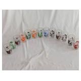 Vintage Animal Character Glass Tumbler Set
