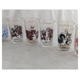 Vintage Animal Character Glass Tumbler Set