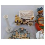 Collection of Ceramic and Porcelain Figurines and Decor