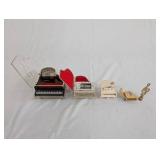 Collection of Miniature Piano Music Boxes and Figurines