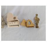 Collection of Miniature Piano Music Boxes and Figurines