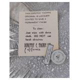 Dorothy Thorpe Sterling Silver on Crystal Trays
