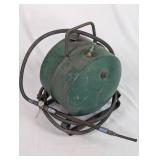 Vintage Green Metal Pressure Tank with Hose