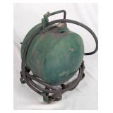 Vintage Green Metal Pressure Tank with Hose