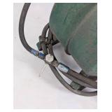 Vintage Green Metal Pressure Tank with Hose