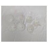 Set of 8 Clear Glass Stemware