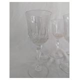 Set of 8 Clear Glass Stemware