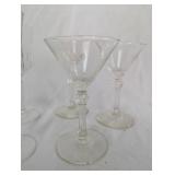 Set of 8 Clear Glass Stemware