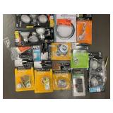 Assorted Home Hardware and Light Bulbs Lot, Various Brands Assorted Home Hardware and Light Bulbs Lot, Various Brands
