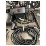 Mixed Electronics Lot with Panasonic Phone, Logitech Webcam, Altech Speakers and Accessories Mixed Electronics Lot with Panasonic Phone, Logitech Webcam, Altech Speakers and Accessories