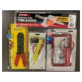 Plumbing and Appliance Tool Lot - Crimping Tool, Tube Burner, Water Heater Tester, Gasket Kit Plumbing and Appliance Tool Lot - Crimping Tool, Tube Burner, Water Heater Tester, Gasket Kit