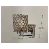 Home Decorators Collection Sconce with Crystal Glass Shade Home Decorators Collection Sconce with Crystal Glass Shade