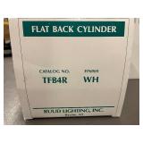 Lot of 4 Ruud Lighting Flat Back Cylinder Fixtures TFB4R WH White Lot of 4 Ruud Lighting Flat Back Cylinder Fixtures TFB4R WH White
