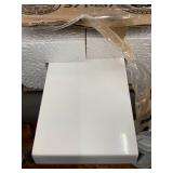 21 Inch Cultured Marble Vanity Sidesplash in White 21 Inch Cultured Marble Vanity Sidesplash in White