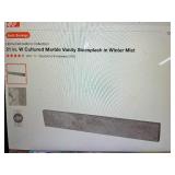 21 Inch Cultured Marble Vanity Sidesplash in Winter Mist 21 Inch Cultured Marble Vanity Sidesplash in Winter Mist