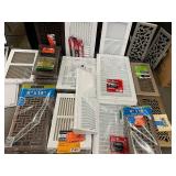 Collection of Metal and Plastic Floor and Wall Registers Assorted Sizes Collection of Metal and Plastic Floor and Wall Registers Assorted Sizes