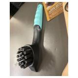 Mr. Bar-B-Q Cast Iron Scrub Brush and Natural Wood Grill Scraper Set Mr. Bar-B-Q Cast Iron Scrub Brush and Natural Wood Grill Scraper Set