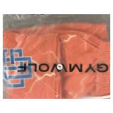 wolf box - Gymwolf Graphic Orange Shorts - Small wolf box - Gymwolf Graphic Orange Shorts - Small