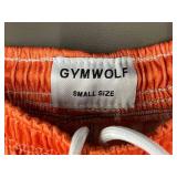 wolf box - Gymwolf Graphic Orange Shorts - Small wolf box - Gymwolf Graphic Orange Shorts - Small