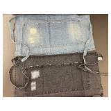 Set of 2 Denim Server Aprons with Distressed Pockets Set of 2 Denim Server Aprons with Distressed Pockets
