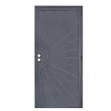 US Door and Fence 32 in. x 80 in. Nuevo Dia Black Steel Surface Mount Outswing Security Door with Perforated Steel Screen Inlay   Customer Returns See Pictures US Door and Fence 32 in. x 80 in. Nuevo Dia Black Steel Surface Mount Outswing Security Door with Perforated Steel Screen Inlay   Customer Returns See Pictures