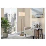 Hampton Bay Truman 58 in. Walnut and Brass Floor Lamp Customer Returns See Pictures Hampton Bay Truman 58 in. Walnut and Brass Floor Lamp Customer Returns See Pictures