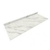 6 ft. L x 25 in. D Engineered Composite Countertop in Calcutta Blanc with Satin Finish   Customer Returns See Pictures 6 ft. L x 25 in. D Engineered Composite Countertop in Calcutta Blanc with Satin Finish   Customer Returns See Pictures