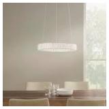 Home Decorators Collection Wesley Park 100-Watt Integrated LED Chrome Pendant Hanging Light with Clear Round Acrylic Ring Shade  Customer Returns See Pictures Home Decorators Collection Wesley Park 100-Watt Integrated LED Chrome Pendant Hanging Light with Clear Round Acrylic Ring Shade  Customer Returns See Pictures